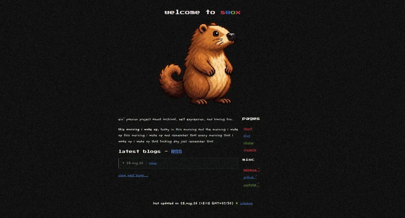 the first design of swox
